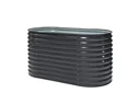 Metall Hochbeet Oval anthr. 160 x 80 x 82 cm