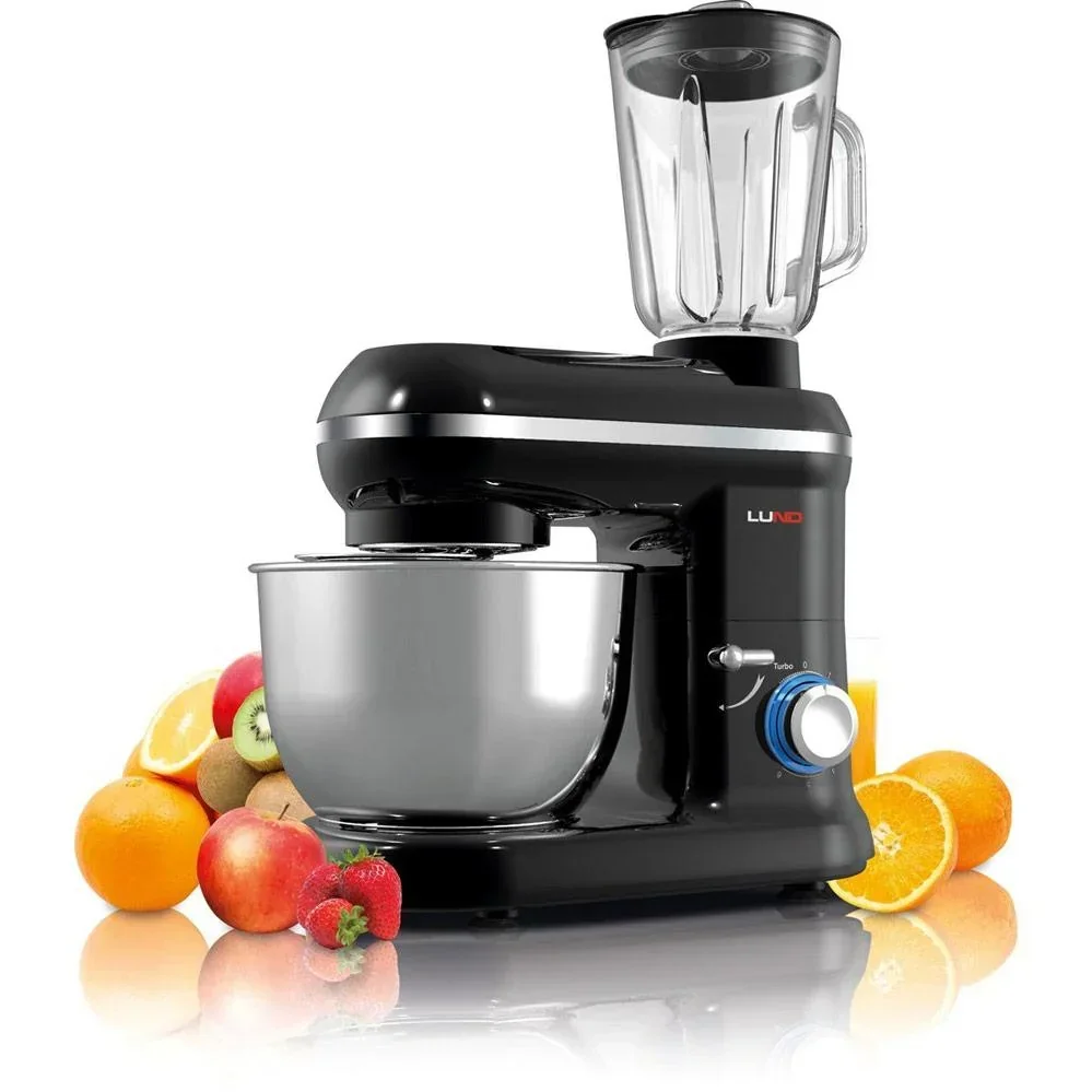 Küchenmaschine Mixer und Pürierstab - 1000W - Edelstahlschüssel mit 4,5 L