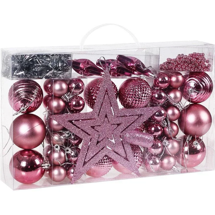Christbaumschmuck - Christbaumschmuck Rosa 66 Stk.