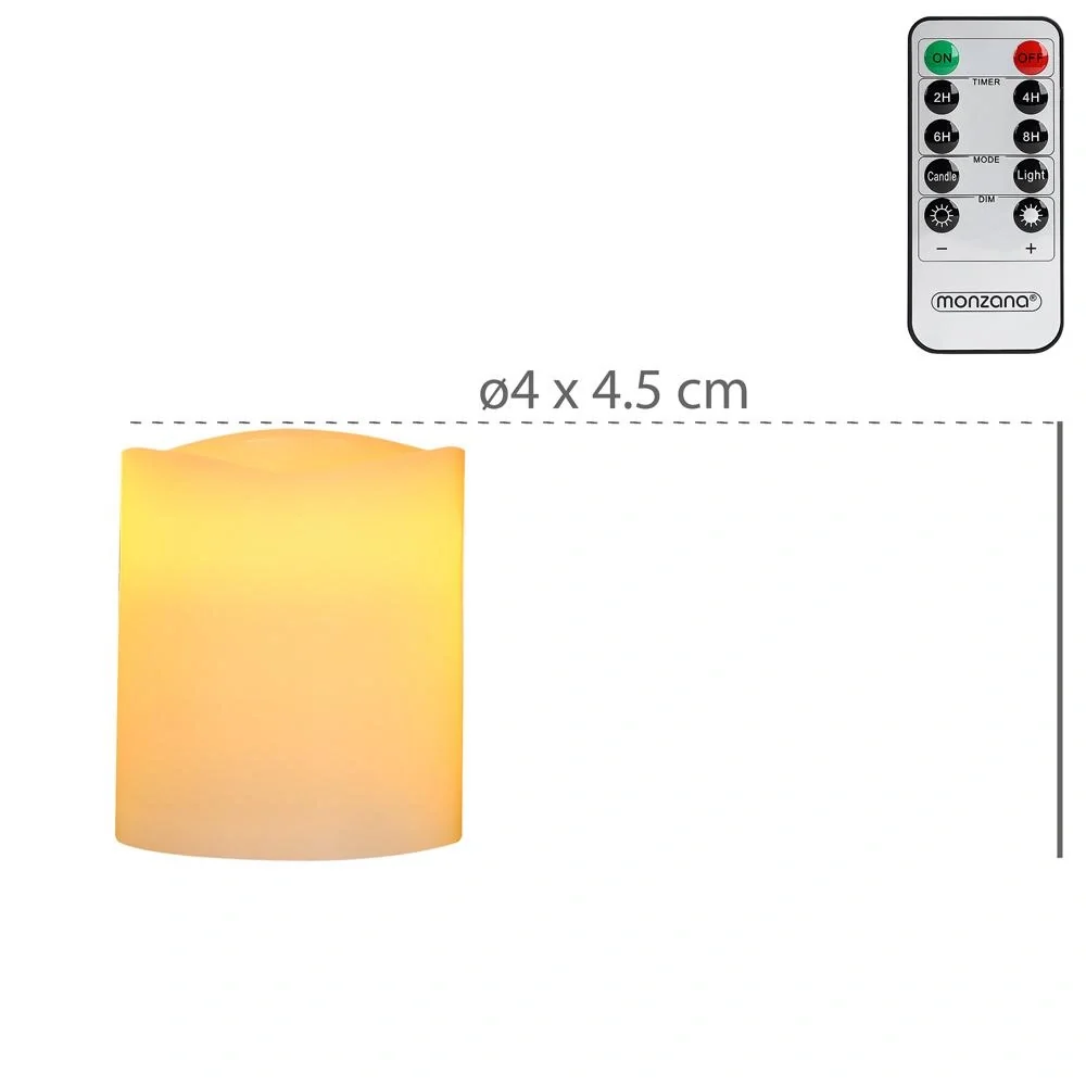 12 LED-Wachskerzen weiß mit Batterie