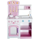 Kinderküche Spielküche mit Zubehör Hocker Holz Rosa