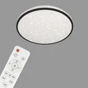 LED Deckenleuchte mit Sternendekor, rund, Ø 38, CCT, 24 Watt, schwarz