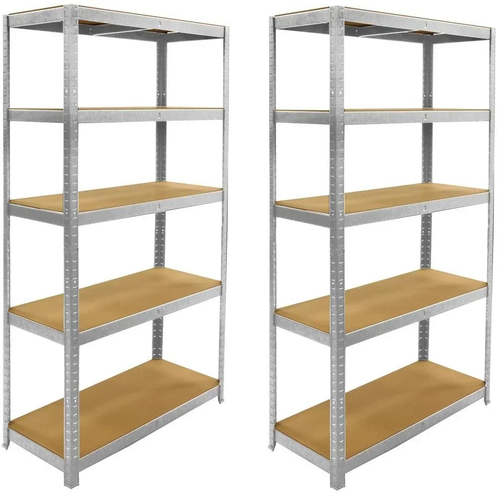 2 Stück Metall-Lagerregal / Regaleinheit mit 5 Fachböden - 875kg Kapazität - (BxTxH) 90x40x180cm - 175kg pro Fachboden