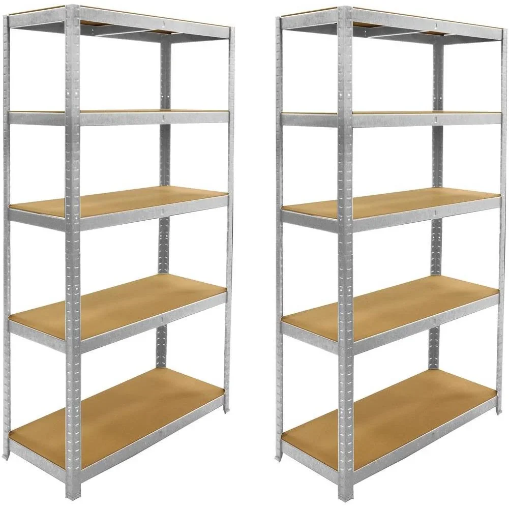 2 Stück Metall-Lagerregal / Regaleinheit mit 5 Fachböden - 875kg Kapazität - (BxTxH) 90x40x180cm - 175kg pro Fachboden