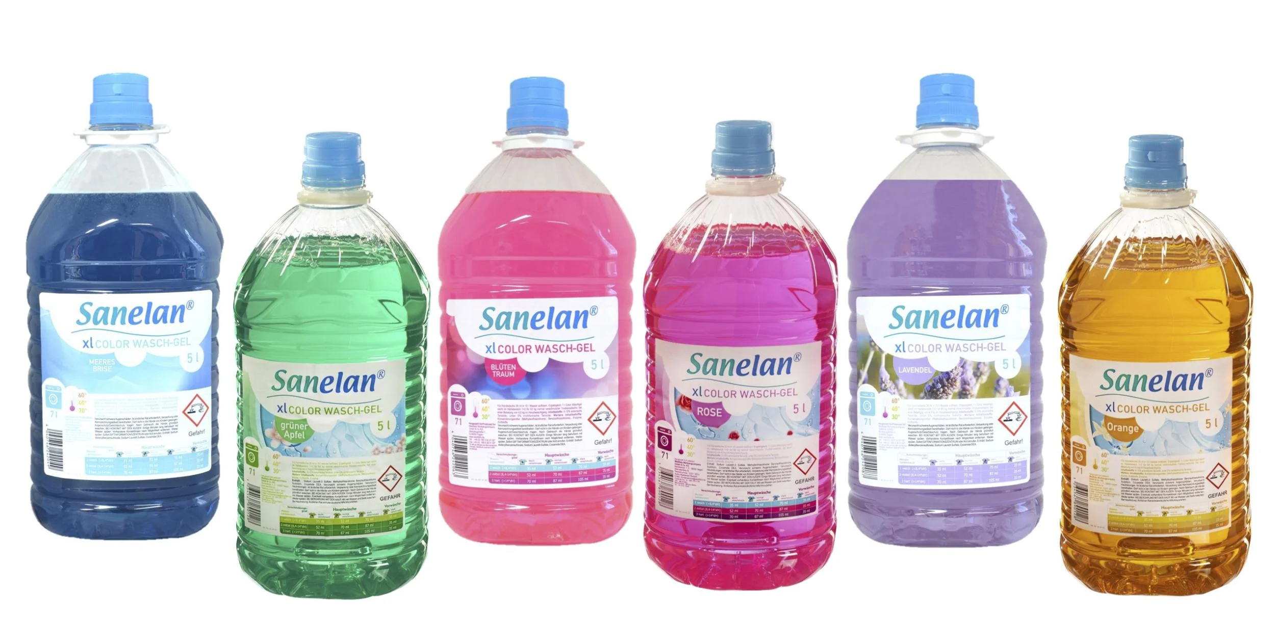 Waschgel Rose, 5 l inklusive Dosierbecher und Auslaufhahn