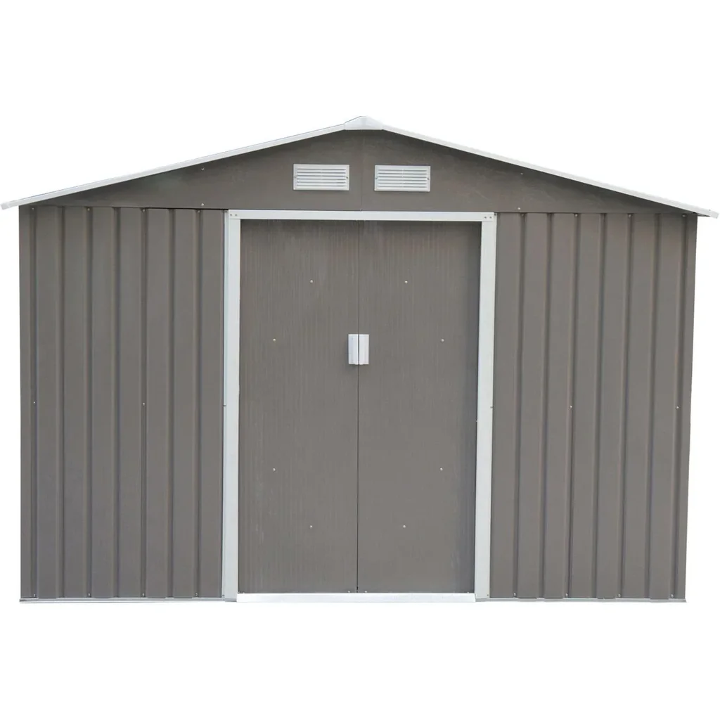 Metall Gerätehaus / Gartenschuppen 277 x 191x 192 cm, grau