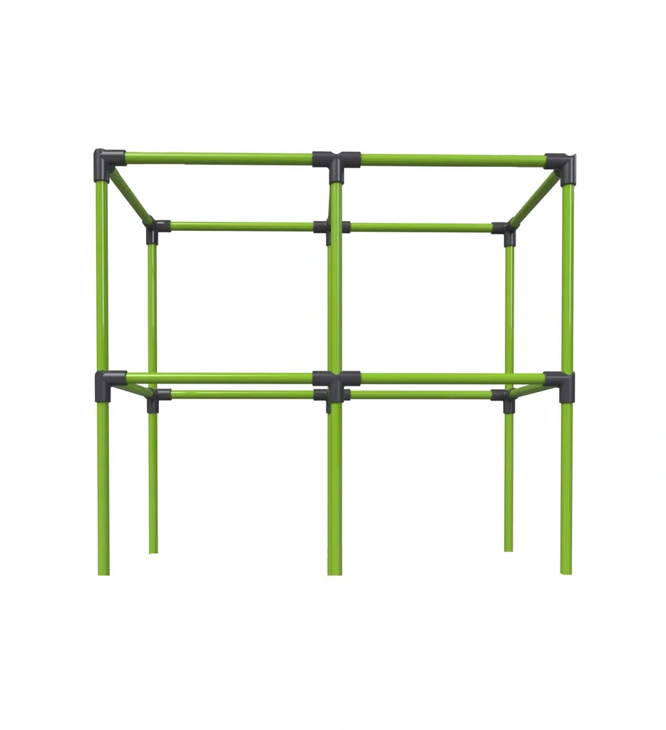 Erweiterungsset, Rankgerüst für 949797 Hochbeet „City Jungle Heidelberg“, Verlängerung, Kunststoff, Grün