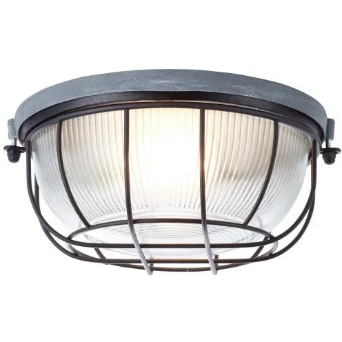 Deckenleuchte Lauren industriell Holzschwarz 40W Ø 25 cm