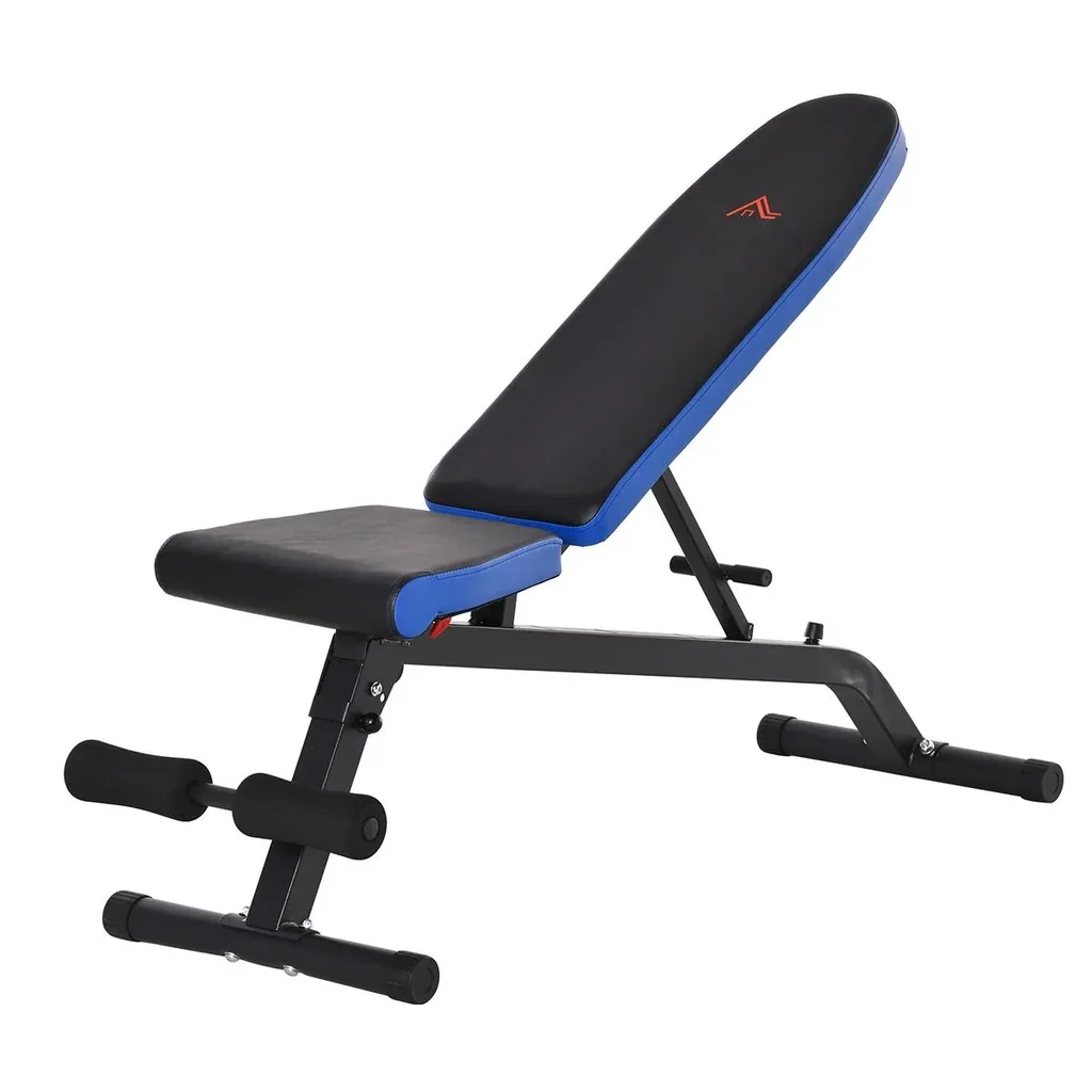 Sit Up Bank Bauchtrainer mit Trainingsseile Trainingsbank für Zuhause Fitnessstudio Multifunktion Verstellbar&klappbar 1