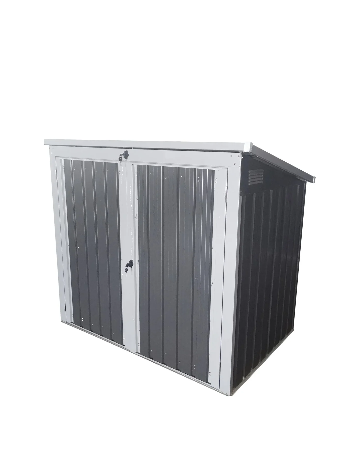 Westmann Metall Mülltonnenbox 2-fach anthrazit/lichtgrau, 101x158x134 cm