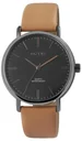 Herrenarmband mit braunem Armband in edler Lederoptik