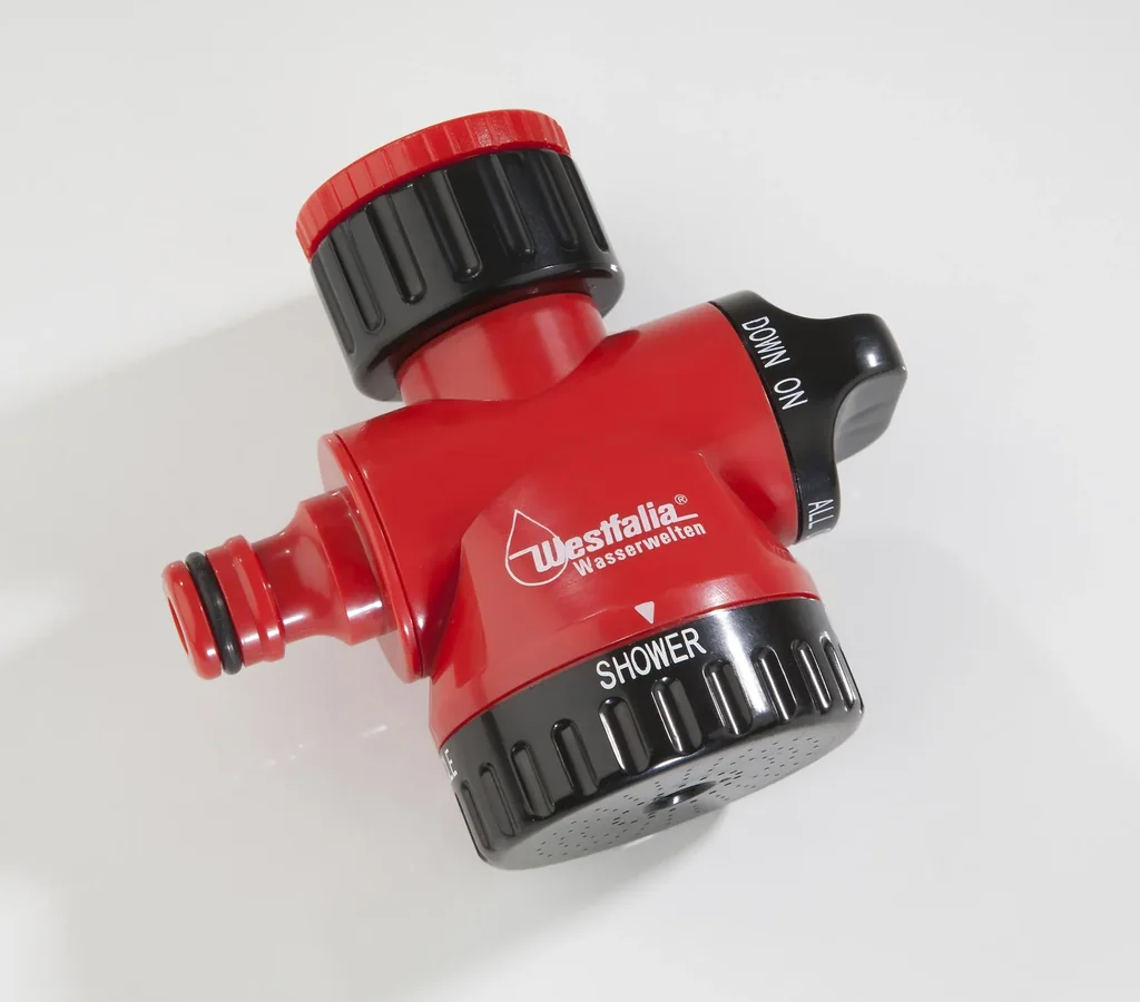 2-Wege Wasserhahn Adapter mit Schlauch- und Brausenauslass