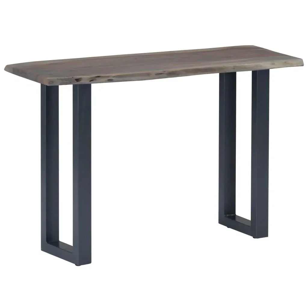Wandtisch 115x35x76 cm Akazienholz massiv und Eisen grau