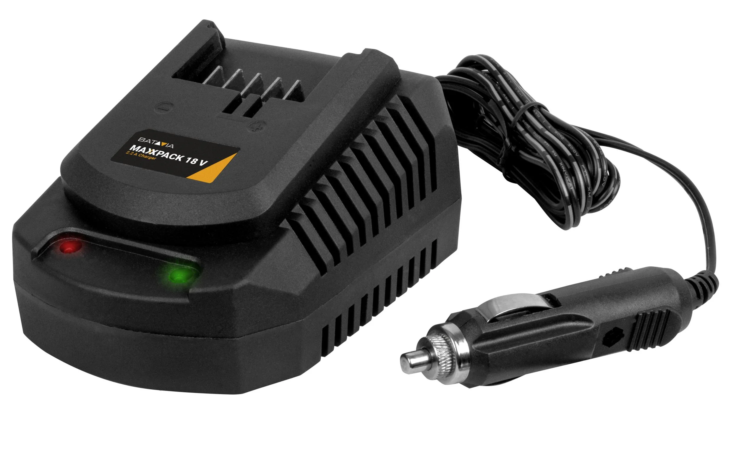 Maxxpack 18V Autoladegerät für unterwegs 2,2Ah (12V Netzteil)