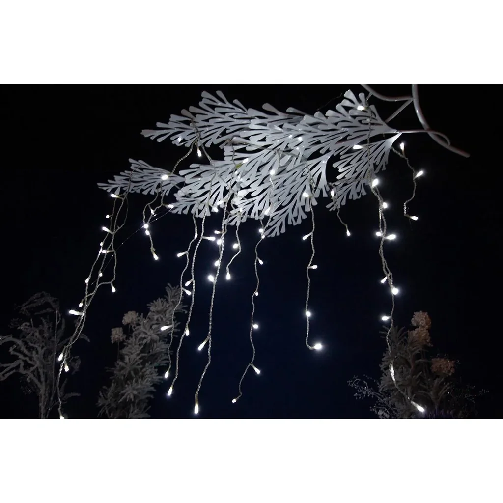 Vellight Weihnachtsbeleuchtung - 2 x 0,6 m - 72 LEDs - Weiß - Innen & Außen