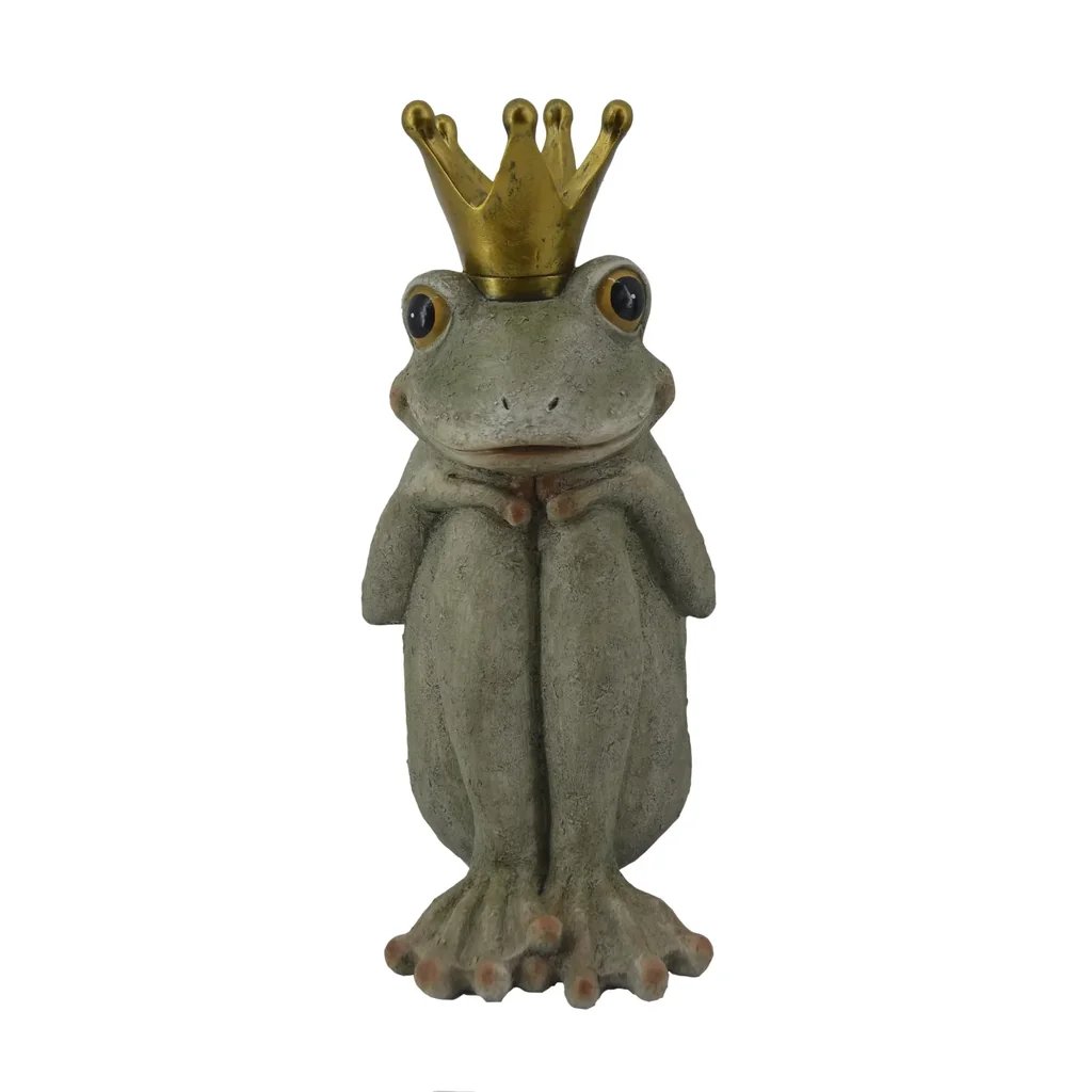 Froschkönig Gartenzwerg aus Polyresin