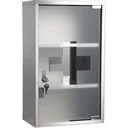 Edelstahl Medizinschrank mit Schloss und 3 Fächern