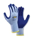 Polyester-Strickhandschuh LATEX hellblau meliert/ mittelblau Gr. 10