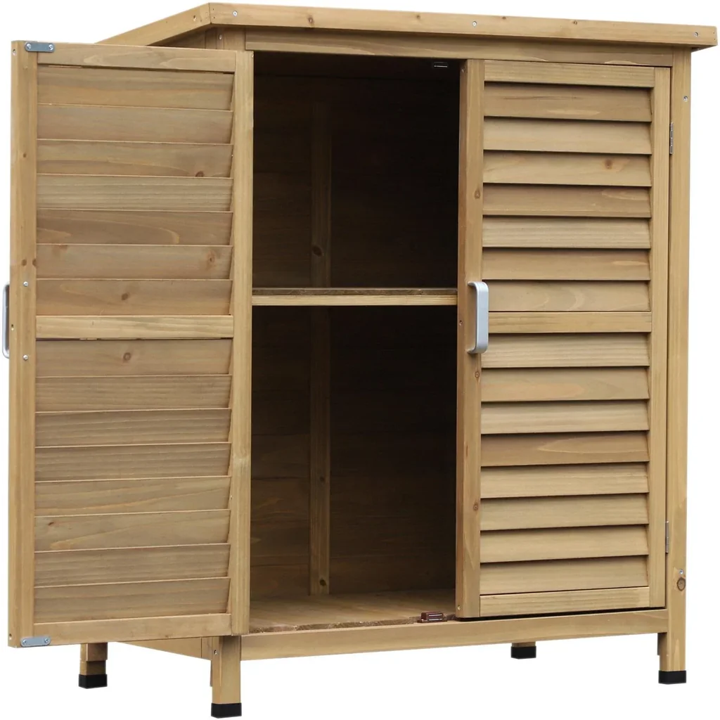 Geräteschrank mit Lamellentüren