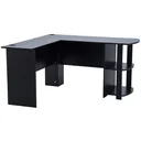 Eckschreibtisch Schreibtisch Staufach Schwarz L136 x B130 x H72cm