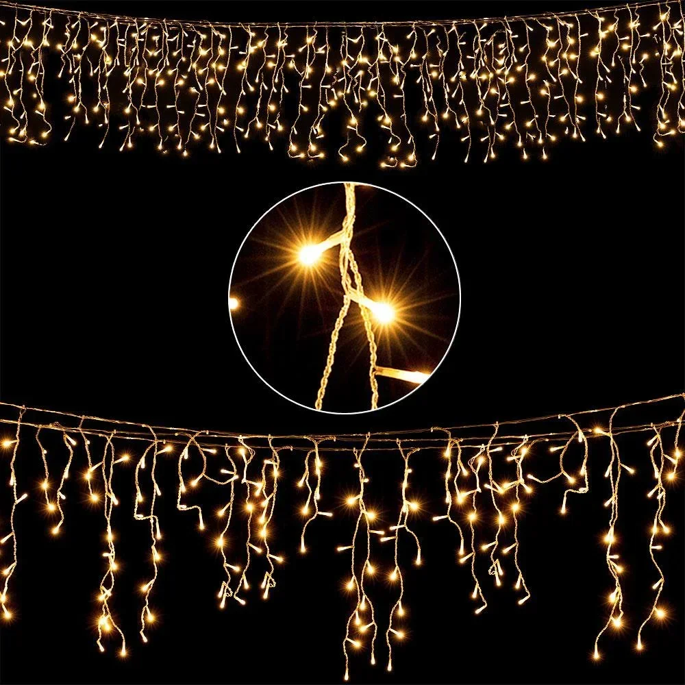 Eiszapfenbeleuchtung 15m mit 400 LEDs - warmweiß