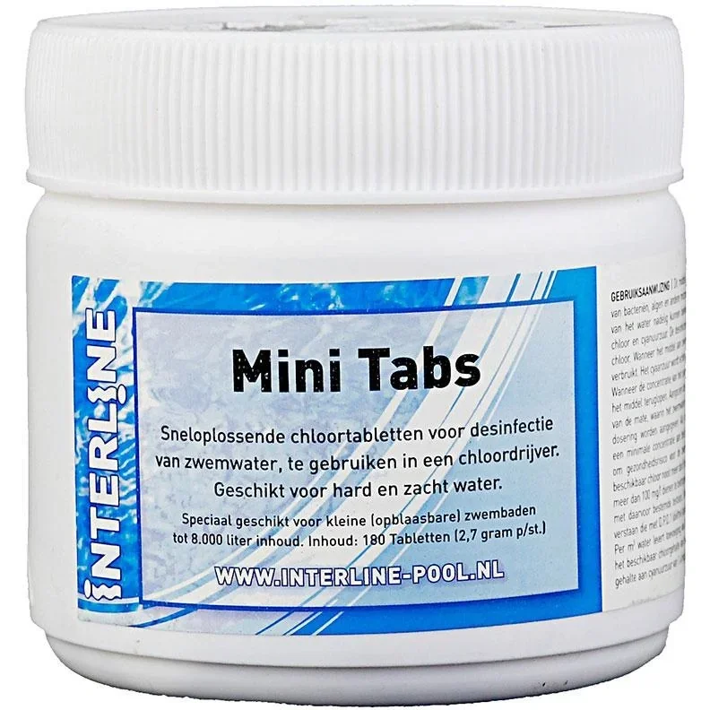 Interline-Chlor-Tabletten - Mini Lange 90 Tabs 2,7 Gramm / 180 Stück