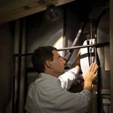 LED Mini Scheinwerfer braun mit Bewegungsmelder MB313 80 Lumen IP55