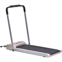 Elektrisches Laufband mit LCD Display, Faltbares Fitnessgerät, 1-10 Km/h, Stahl, Schwarz+ Grau+Champagner, 70 x 128 x 11
