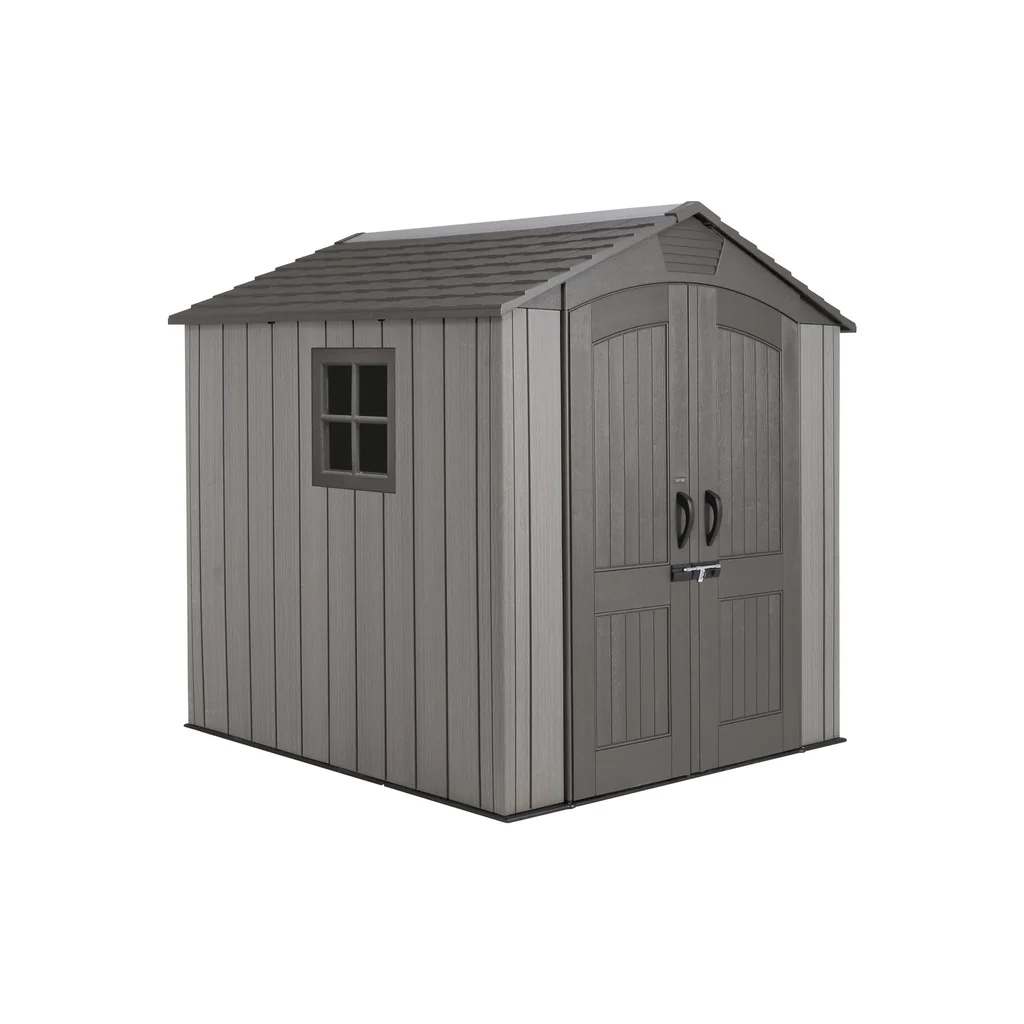 Garten-/ Gerätehaus, Geräteschuppen „Stella“, Kunststoff, Anthrazit, 214 x 215 x 228 cm