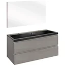 Concept Badezimmermöbel met spiegel 100cm - gris/schwartz
