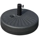 Sonnenschirmfuß 22 kg für Sonnenschirmstangen 38/48 mm Zement Schwarz Ø51 x 12H cm