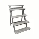 Blumentreppe klein, grau