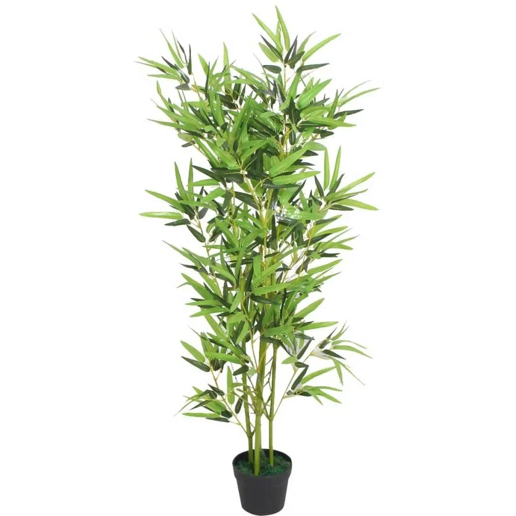 Künstliche Pflanze mit Topf Bambus 120 cm grün