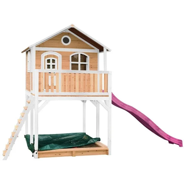 Andy Spielhaus Braun/Weiß - Lila Rutsche