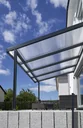 Terrassendach Premium, anthrazit, 4102 x 4060 mm - Polycarbonat Stegplatten 16 mm, opal