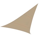 wasserdurchlässiges sonnensegel - dreieckig - 5 x 5 x 5 m - champagne