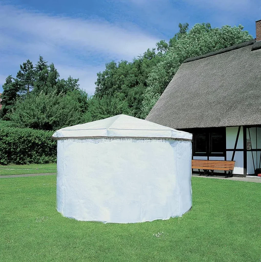 Wetterschutzumhang für Pav. "Rosenheim", weiß