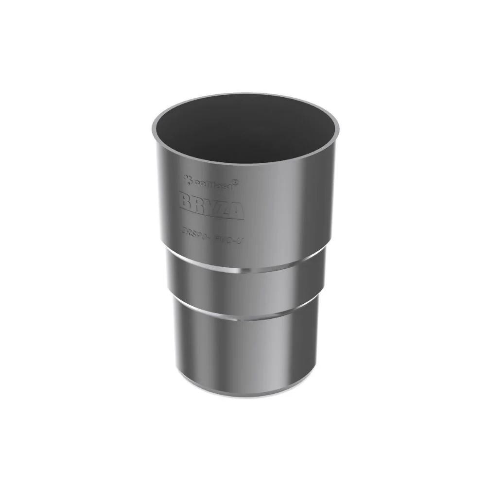 Fallrohrverbinder, Fallrohrmuffe graphit, Rinnensystem 90