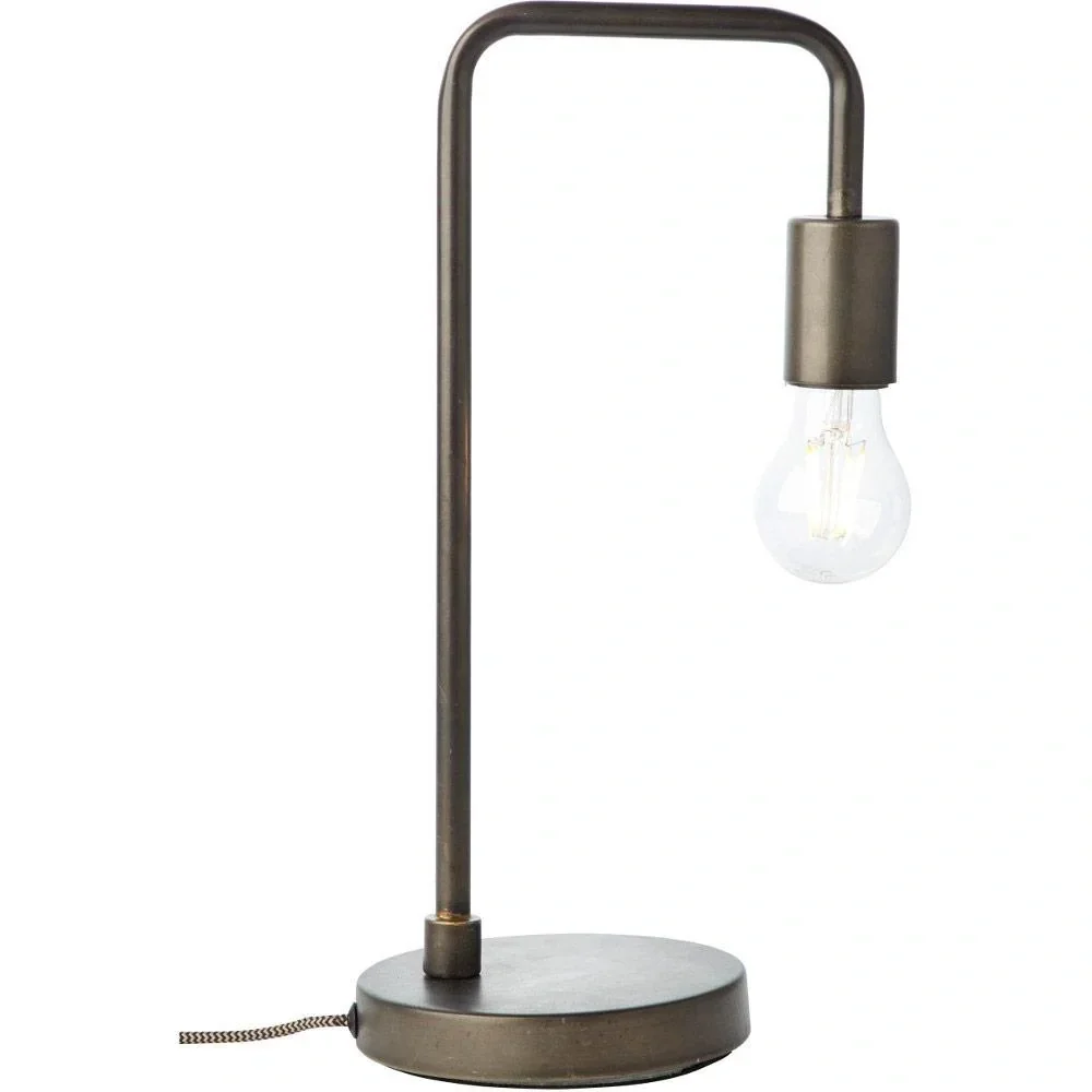 Tischleuchte Fila industriell Holzschwarz 40cm E27