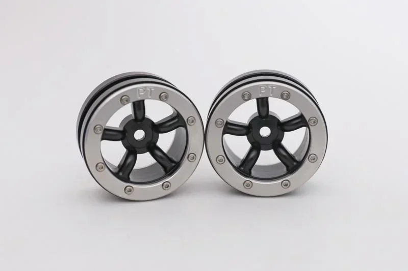 Beadlock Wheels PT-Safari Schwarz/Silber 1.9 (2 St.)