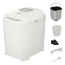 Brotbackautomat mit 11 Backprogrammen 3 Backfarben und 2 Brotgrößen 500W Edelstahl Weiß 29,6 x 23,3 x 29,2H cm