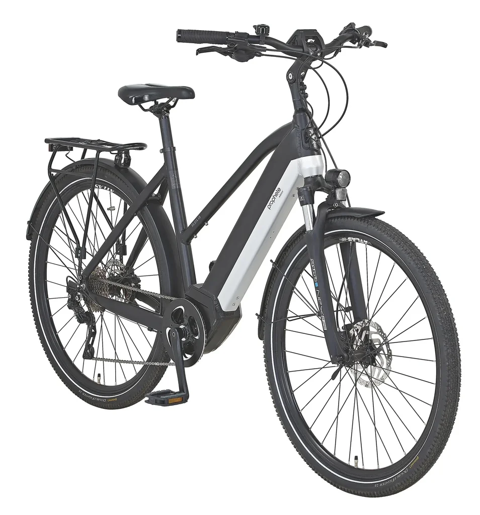 Damen E-Bike 28 Zoll, Rahmenhöhe 52 cm, 10-Gang Kettenschaltung, silber matt, eSUV 22.ETS.15
