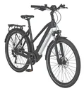 Damen E-Bike 28 Zoll, Rahmenhöhe 52 cm, 10-Gang Kettenschaltung, silber matt, eSUV 22.ETS.15