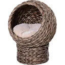 Katzenkorb mit Kissen braun