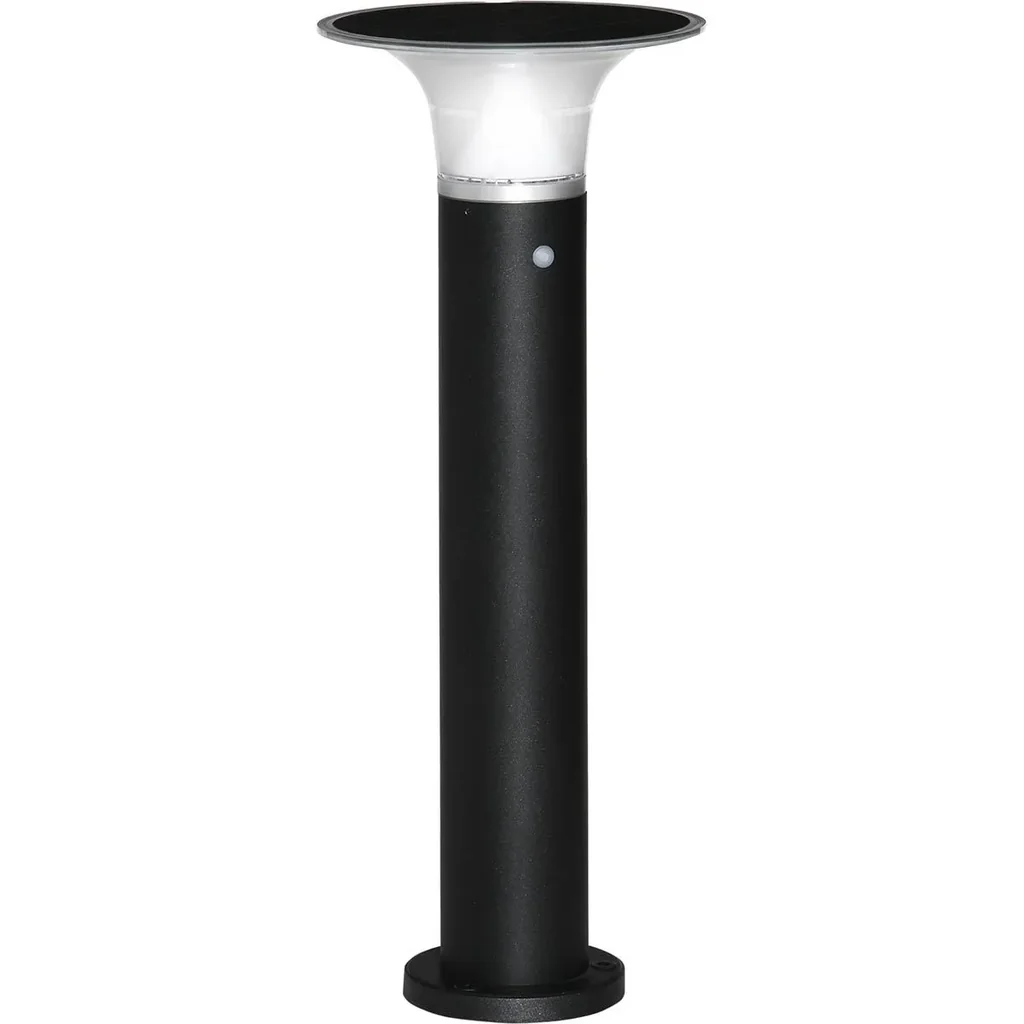 Gartenlampe mit Solarpanel, schwarz 23,5 cm x 60 cm