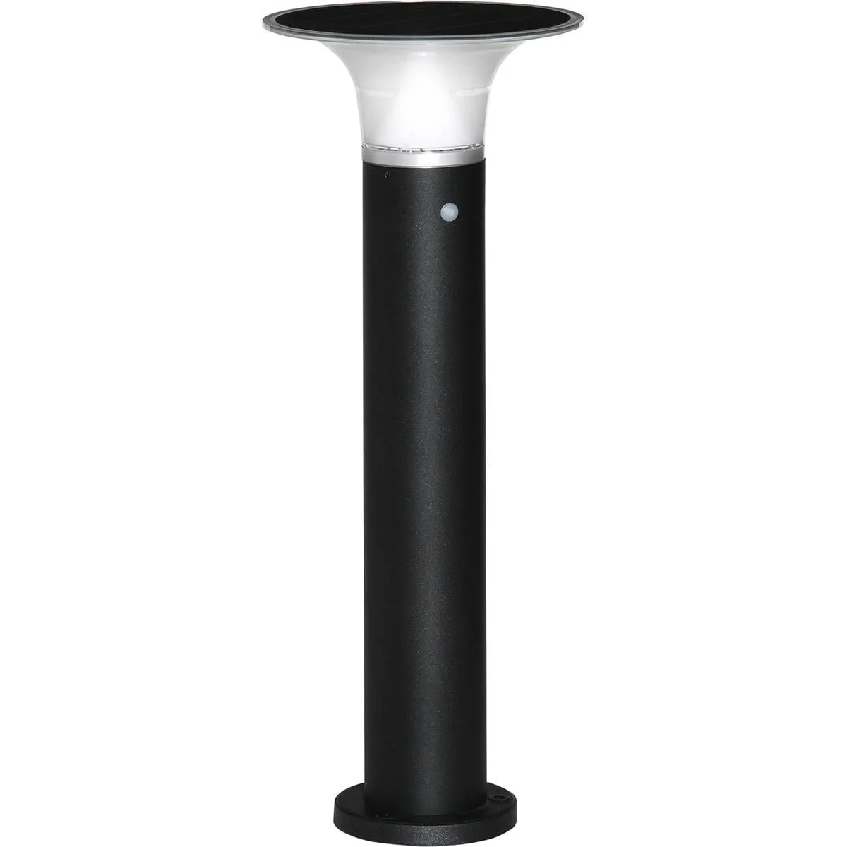 Gartenlampe mit Solarpanel, schwarz 23,5 cm x 60 cm