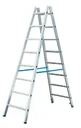 Alu Sprossen Doppelleiter 2 x 8 Sprossen Leiter
