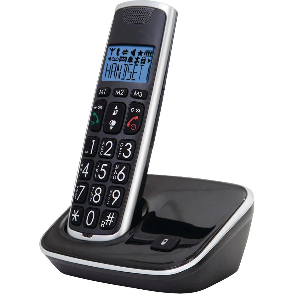 DECT-Telefon Schwarz/Silber