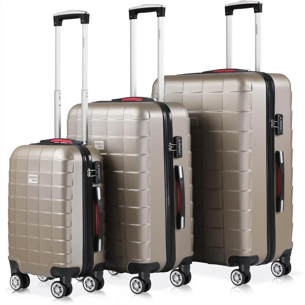 Exopack Hartschalenkoffer-Set Champagner M/L/XL