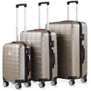 Exopack Hartschalenkoffer-Set Champagner M/L/XL